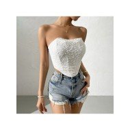  2024 Fishbone Backless Strapless Women's Irregular Vest