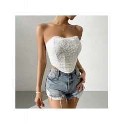  2024 Fishbone Backless Strapless Women's Irregular Vest