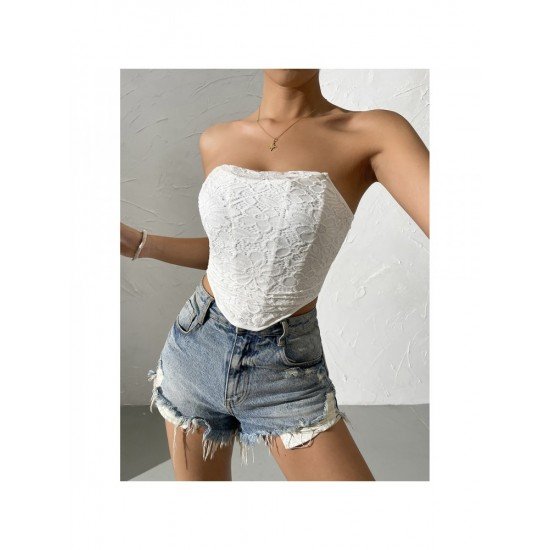  2024 Fishbone Backless Strapless Women's Irregular Vest