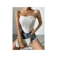  2024 Fishbone Backless Strapless Women's Irregular Vest
