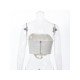  2024 Fishbone Backless Strapless Women's Irregular Vest