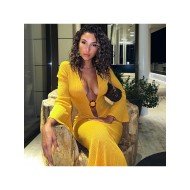  2024 Slim Hollow Out Patchwork Ladies Long Dress