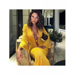 2024 Slim Hollow Out Patchwork Ladies Long Dress  2024 Slim Hollow Out Patchwork Ladies Long Dress