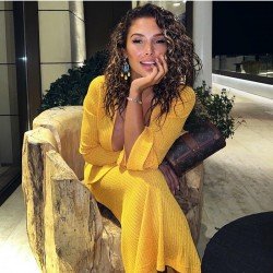  2024 Slim Hollow Out Patchwork Ladies Long Dress