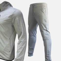 Casual Pure Color Hooded Zipper Men's Long Suit  Casual Pure Color Hooded Zipper Men's Long Suit