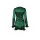  2024 Pure Color Top And Plush Skirt Suit
