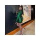  2024 Pure Color Top And Plush Skirt Suit