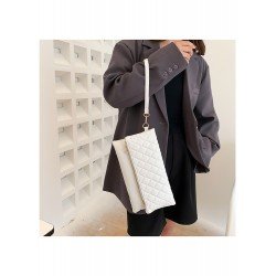 Casual Street Ladies Rhombus Lattice White Clutch Bags Casual Street Ladies Rhombus Lattice White Clutch Bags