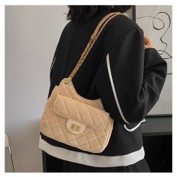  Velvet Pure Color Women's Cross Body Bag