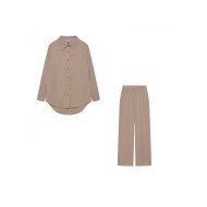  Pure Color Casual Women's Trouser Sets