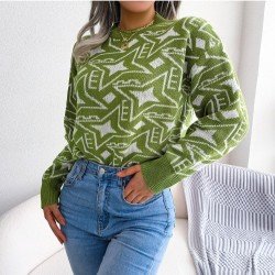 Star Pattern Casual Pullover Sweaters