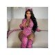 Sexy V Neck Tie Wrap Tail Bodysuit Sets