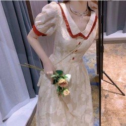  Gentle Style Slim Women's Short Sleeve Dress