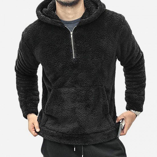  2024 Pure Color Zipper Men's Sweater