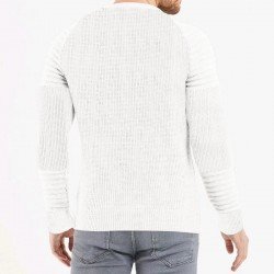 Pure Color Crew Neck Men's Pullover Top  Pure Color Crew Neck Men's Pullover Top