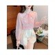  Fall 2024 Pure Color Bow Women's Shirt