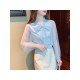  Fall 2024 Pure Color Bow Women's Shirt