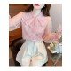  Fall 2024 Pure Color Bow Women's Shirt