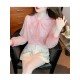  Fall 2024 Pure Color Bow Women's Shirt
