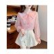  Fall 2024 Pure Color Bow Women's Shirt