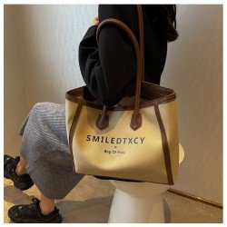  Canvas Letter Large Capacity Women's Tote Bag