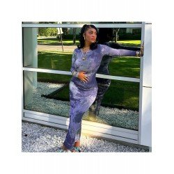 2024 Autumn Round Neck Slim Long Dress  2024 Autumn Round Neck Slim Long Dress