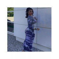 2024 Autumn Round Neck Slim Long Dress  2024 Autumn Round Neck Slim Long Dress