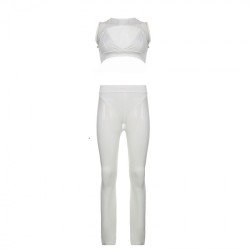 Sexy See Through Cut Out 2 Piece Trouser Sets