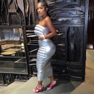 Street Trendy Cropped Top And Midi Skirt Sets