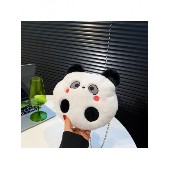  2024 Fall Cute Plush Contrast Color Women's Bag