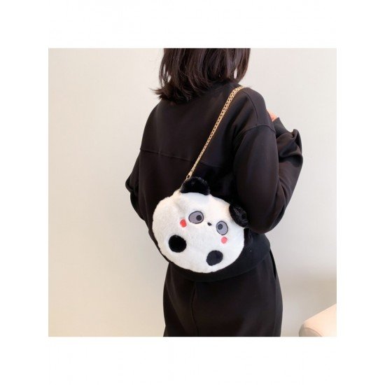  2024 Fall Cute Plush Contrast Color Women's Bag