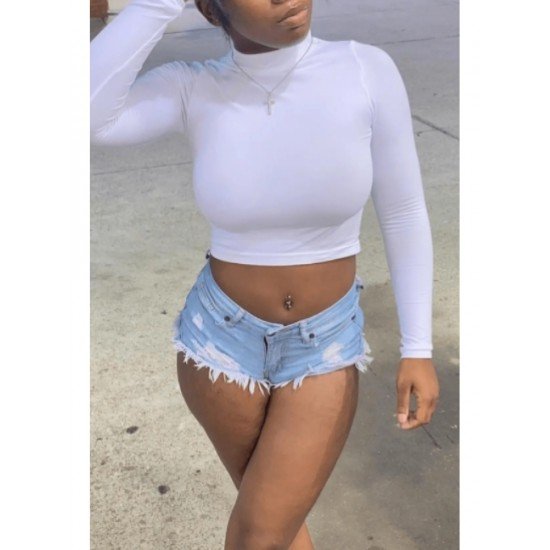 2024 Pure Color Women's Crop Top