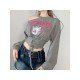  Hot Girl Letter Printing Bandage Women's Crop T-Shirt