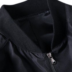 Autumn Casual Black Plus Size Jacket For Men
