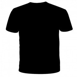 Summer Black Printed Short Sleeve Tees For Men