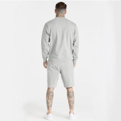  Leisure Round Neck Pure Color Men's Shorts Suit