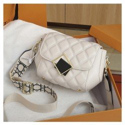 Fashionable Rhombus Lattice Ladies Black Shoulder Bags