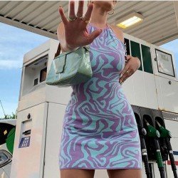  Sexy Halter Backless Sleeveless Dress For Women
