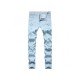 Men Black Ripped Pencil Jean Trousers