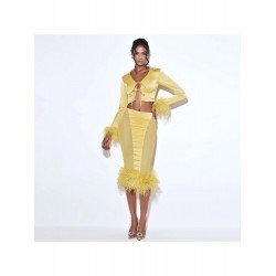 Stylish Patchwork Tie Wrap Matching 2 Piece Skirt Sets Stylish Patchwork Tie Wrap Matching 2 Piece Skirt Sets