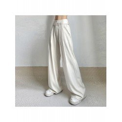  Pure Color Casual Straight Women's Long Pants