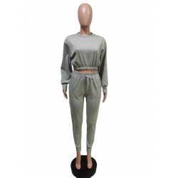 Casual Cropped Top And Trouser Workout Sets Casual Cropped Top And Trouser Workout Sets