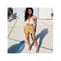 Casual Pockets Drawstring Women Cargo Shorts Casual Pockets Drawstring Women Cargo Shorts