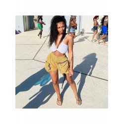 Casual Pockets Drawstring Women Cargo Shorts Casual Pockets Drawstring Women Cargo Shorts
