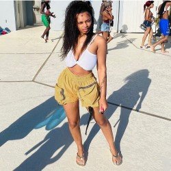 Casual Pockets Drawstring Women Cargo Shorts