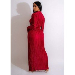 Sexy V-Neck Ruched Slit Long Dress  Sexy V-Neck Ruched Slit Long Dress