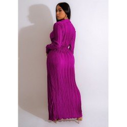 Sexy V-Neck Ruched Slit Long Dress  Sexy V-Neck Ruched Slit Long Dress