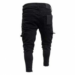  Pure Color Denim Jeans For Men