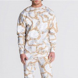  Men's Printing Crew Neck Long Sleeve Sweatshirts