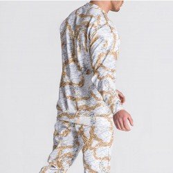  Men's Printing Crew Neck Long Sleeve Sweatshirts